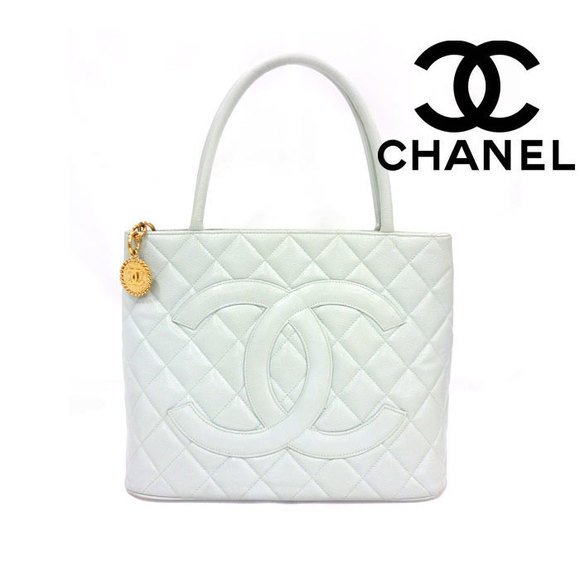 Chanel Leather Blue Reprint Bag Tote - Picture 1 of 1